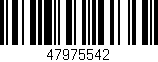 Código de barras (EAN, GTIN, SKU, ISBN): '47975542'