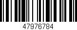 Código de barras (EAN, GTIN, SKU, ISBN): '47976784'