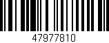 Código de barras (EAN, GTIN, SKU, ISBN): '47977810'