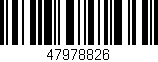 Código de barras (EAN, GTIN, SKU, ISBN): '47978826'