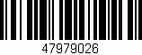 Código de barras (EAN, GTIN, SKU, ISBN): '47979026'