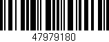 Código de barras (EAN, GTIN, SKU, ISBN): '47979180'