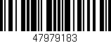 Código de barras (EAN, GTIN, SKU, ISBN): '47979183'