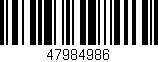 Código de barras (EAN, GTIN, SKU, ISBN): '47984986'