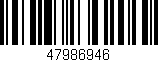 Código de barras (EAN, GTIN, SKU, ISBN): '47986946'