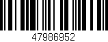 Código de barras (EAN, GTIN, SKU, ISBN): '47986952'