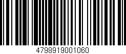 Código de barras (EAN, GTIN, SKU, ISBN): '4798919001060'