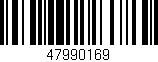 Código de barras (EAN, GTIN, SKU, ISBN): '47990169'
