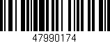 Código de barras (EAN, GTIN, SKU, ISBN): '47990174'