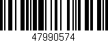 Código de barras (EAN, GTIN, SKU, ISBN): '47990574'