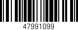 Código de barras (EAN, GTIN, SKU, ISBN): '47991099'