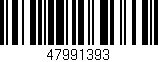 Código de barras (EAN, GTIN, SKU, ISBN): '47991393'