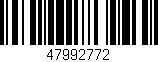 Código de barras (EAN, GTIN, SKU, ISBN): '47992772'