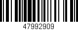 Código de barras (EAN, GTIN, SKU, ISBN): '47992909'