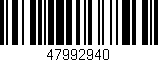 Código de barras (EAN, GTIN, SKU, ISBN): '47992940'