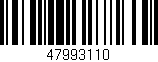 Código de barras (EAN, GTIN, SKU, ISBN): '47993110'