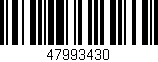 Código de barras (EAN, GTIN, SKU, ISBN): '47993430'