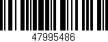 Código de barras (EAN, GTIN, SKU, ISBN): '47995486'