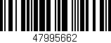 Código de barras (EAN, GTIN, SKU, ISBN): '47995662'