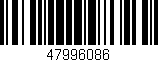 Código de barras (EAN, GTIN, SKU, ISBN): '47996086'