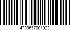 Código de barras (EAN, GTIN, SKU, ISBN): '4799657001022'
