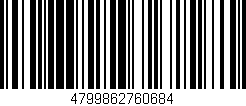 Código de barras (EAN, GTIN, SKU, ISBN): '4799862760684'