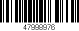 Código de barras (EAN, GTIN, SKU, ISBN): '47998976'