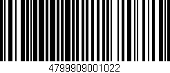 Código de barras (EAN, GTIN, SKU, ISBN): '4799909001022'