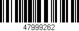 Código de barras (EAN, GTIN, SKU, ISBN): '47999262'