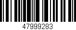 Código de barras (EAN, GTIN, SKU, ISBN): '47999283'