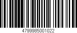 Código de barras (EAN, GTIN, SKU, ISBN): '4799985001022'