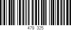 Código de barras (EAN, GTIN, SKU, ISBN): '479/325'