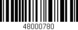 Código de barras (EAN, GTIN, SKU, ISBN): '48000780'