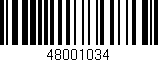 Código de barras (EAN, GTIN, SKU, ISBN): '48001034'