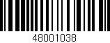 Código de barras (EAN, GTIN, SKU, ISBN): '48001038'