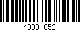 Código de barras (EAN, GTIN, SKU, ISBN): '48001052'
