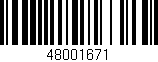 Código de barras (EAN, GTIN, SKU, ISBN): '48001671'