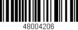 Código de barras (EAN, GTIN, SKU, ISBN): '48004206'
