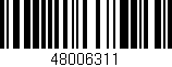 Código de barras (EAN, GTIN, SKU, ISBN): '48006311'
