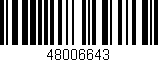 Código de barras (EAN, GTIN, SKU, ISBN): '48006643'