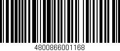 Código de barras (EAN, GTIN, SKU, ISBN): '4800866001168'