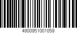 Código de barras (EAN, GTIN, SKU, ISBN): '4800951001059'