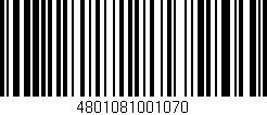 Código de barras (EAN, GTIN, SKU, ISBN): '4801081001070'