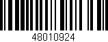 Código de barras (EAN, GTIN, SKU, ISBN): '48010924'