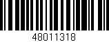 Código de barras (EAN, GTIN, SKU, ISBN): '48011318'