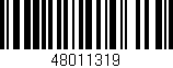 Código de barras (EAN, GTIN, SKU, ISBN): '48011319'