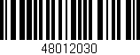 Código de barras (EAN, GTIN, SKU, ISBN): '48012030'