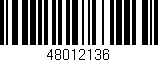 Código de barras (EAN, GTIN, SKU, ISBN): '48012136'