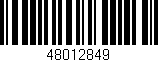 Código de barras (EAN, GTIN, SKU, ISBN): '48012849'