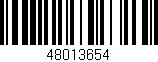 Código de barras (EAN, GTIN, SKU, ISBN): '48013654'